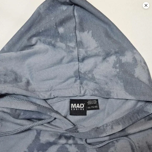 NASA Hoodie Mens XXL Blue Camo Graphic Fashion Streetwear Unique Sweathshirt NEW - Picture 7 of 8